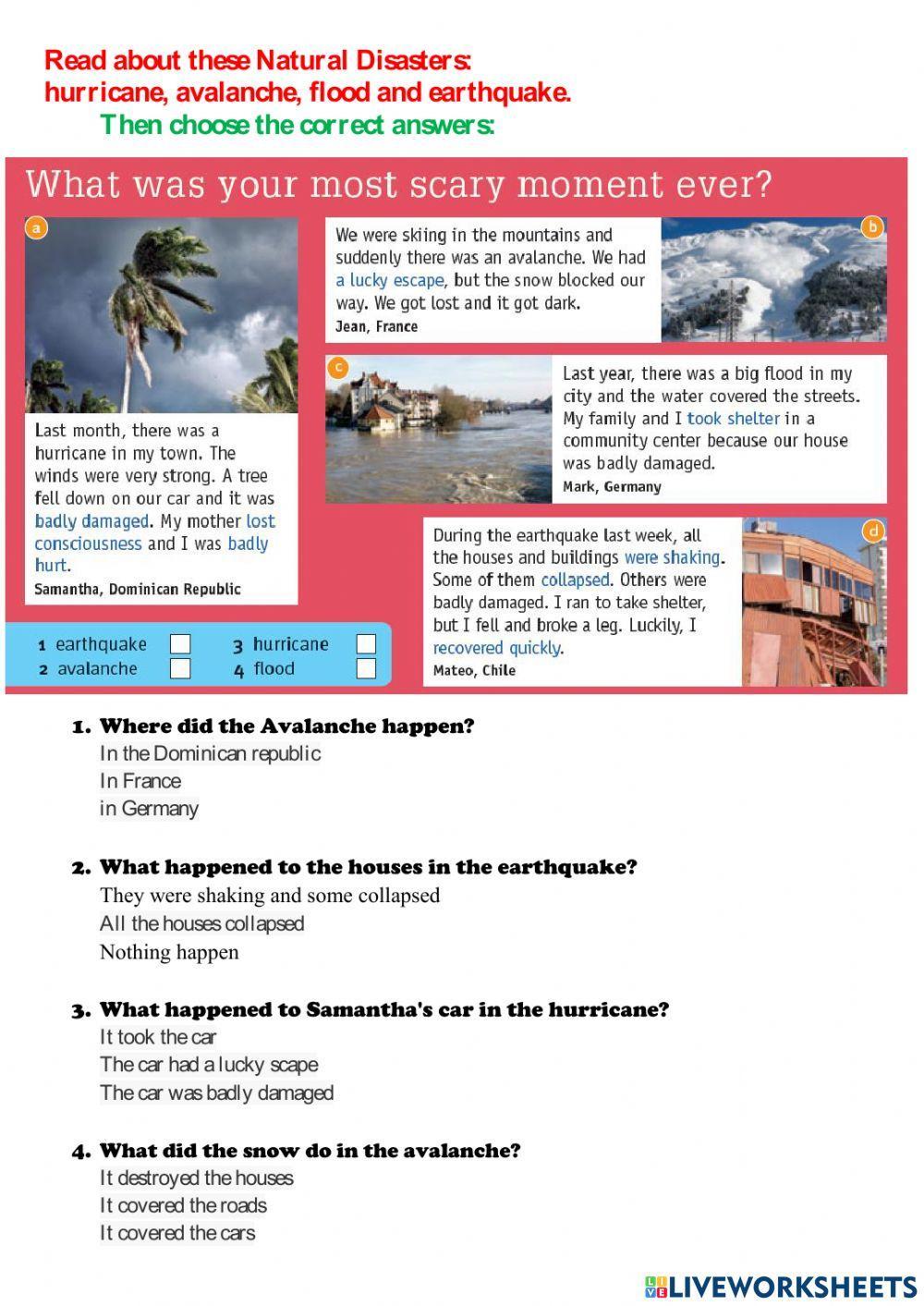 Natural Disasters Natural Disasters