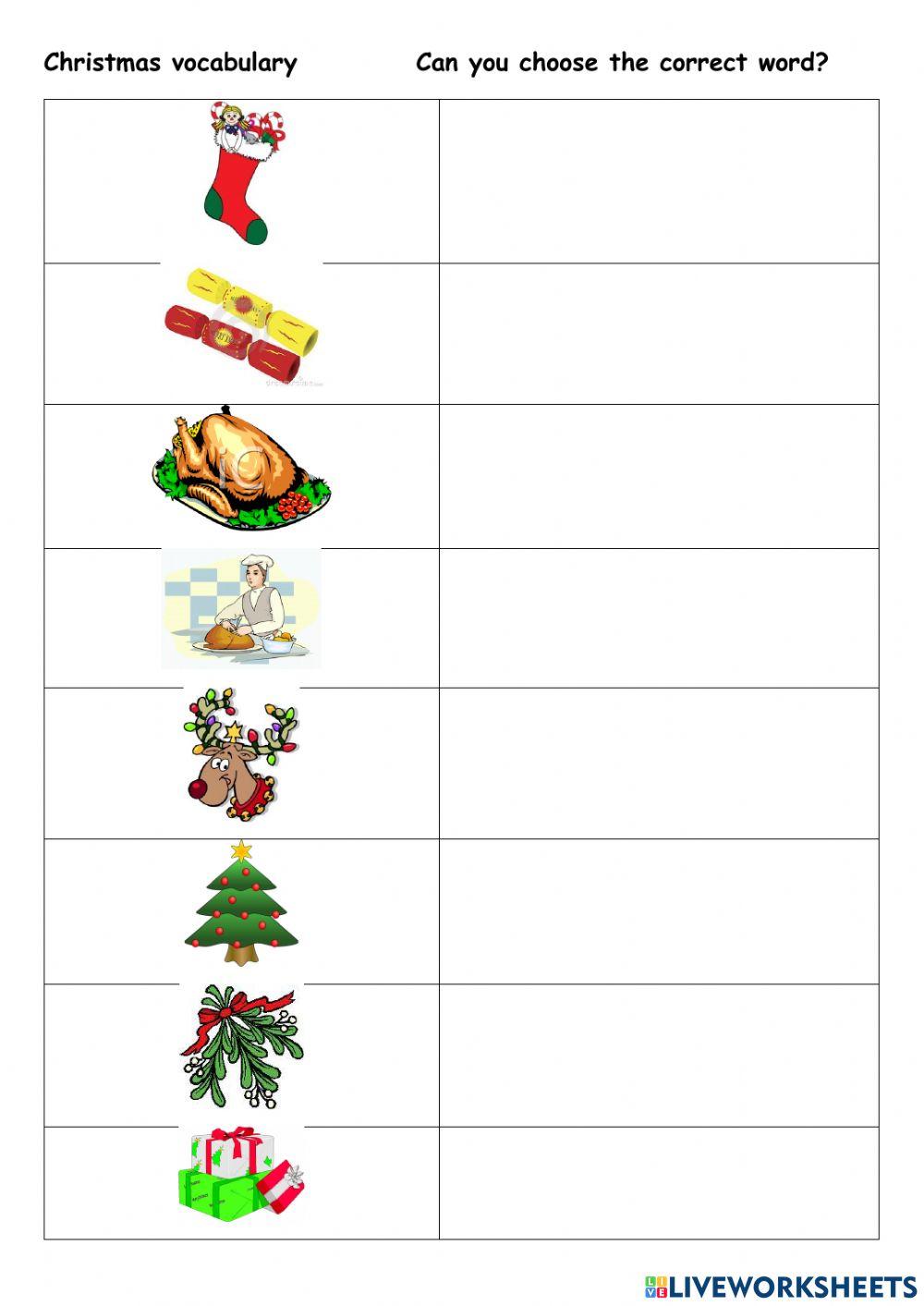 Christmas Vocabulary