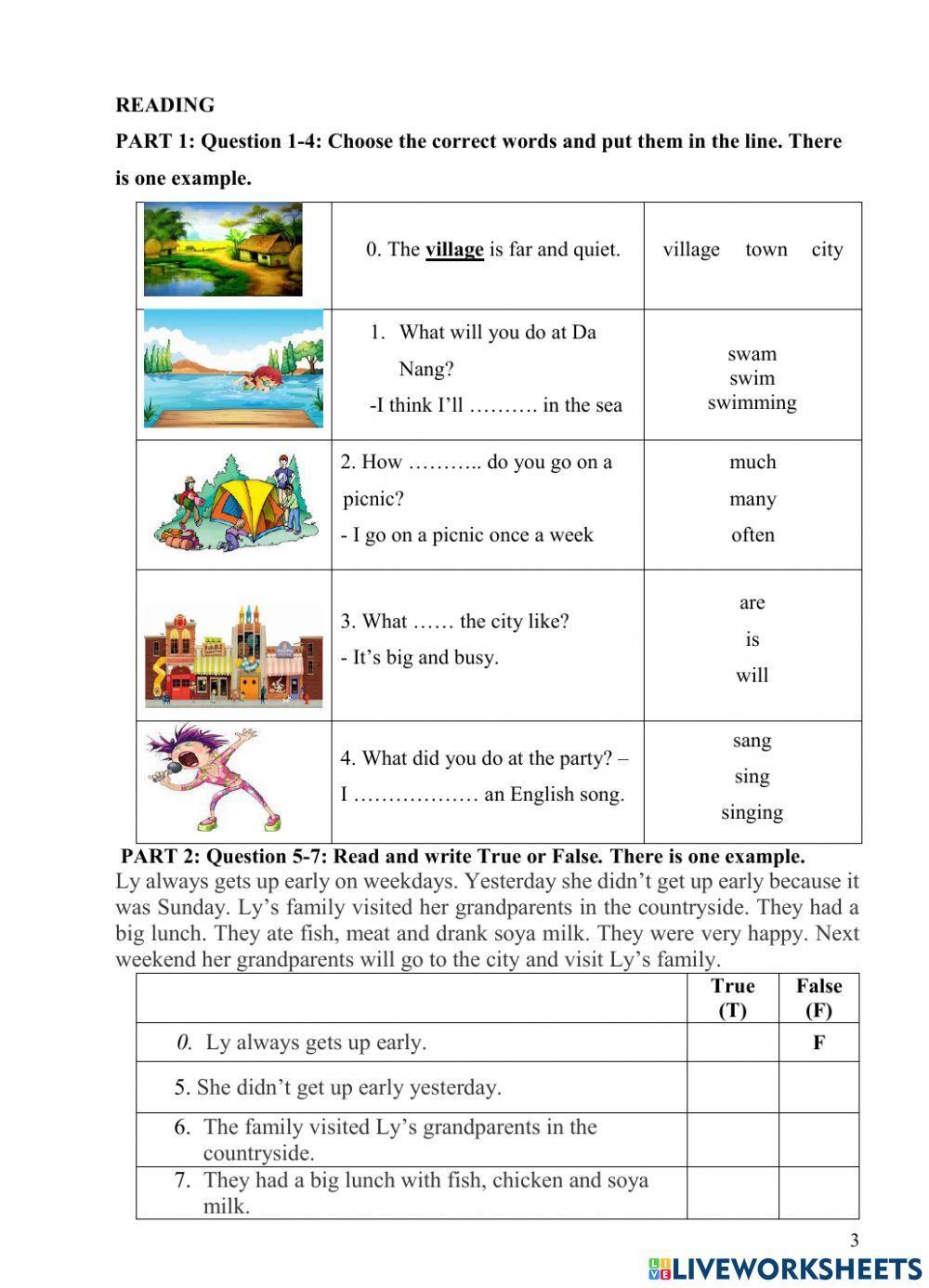 Mid-term test 1 grade 5