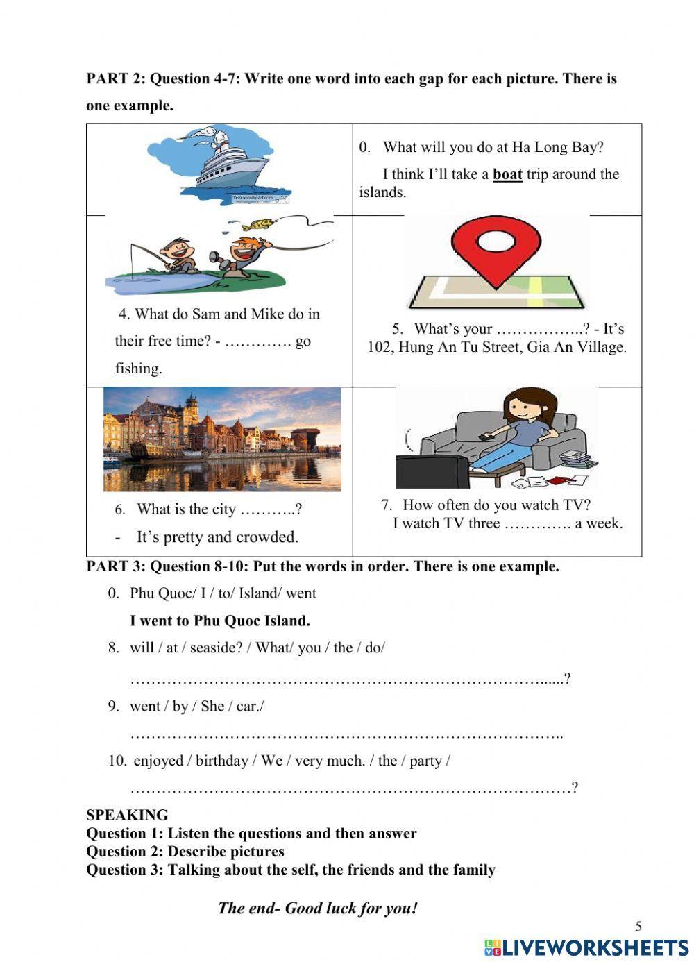 Mid-term test 1 grade 5