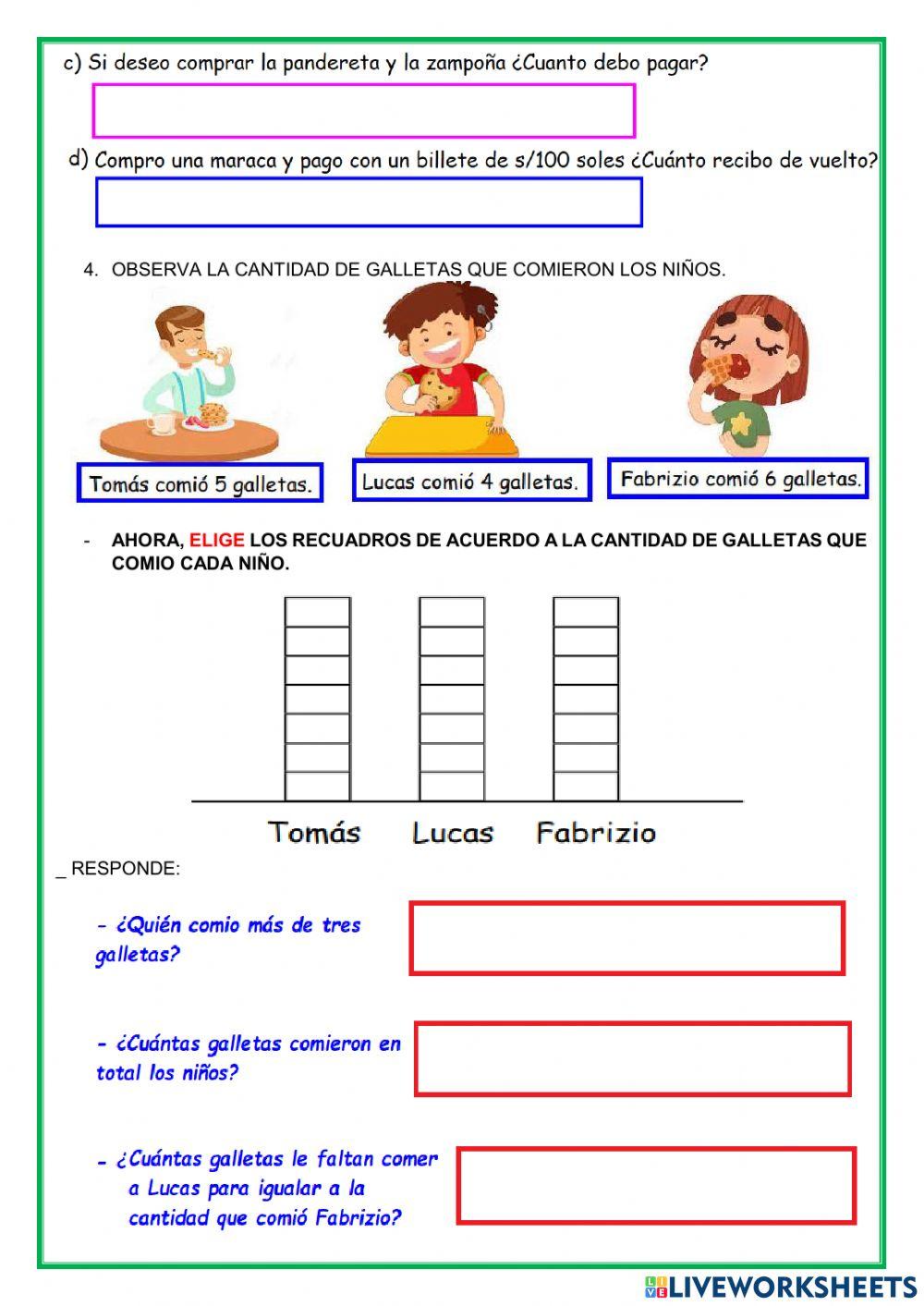 Evaluación de matematica