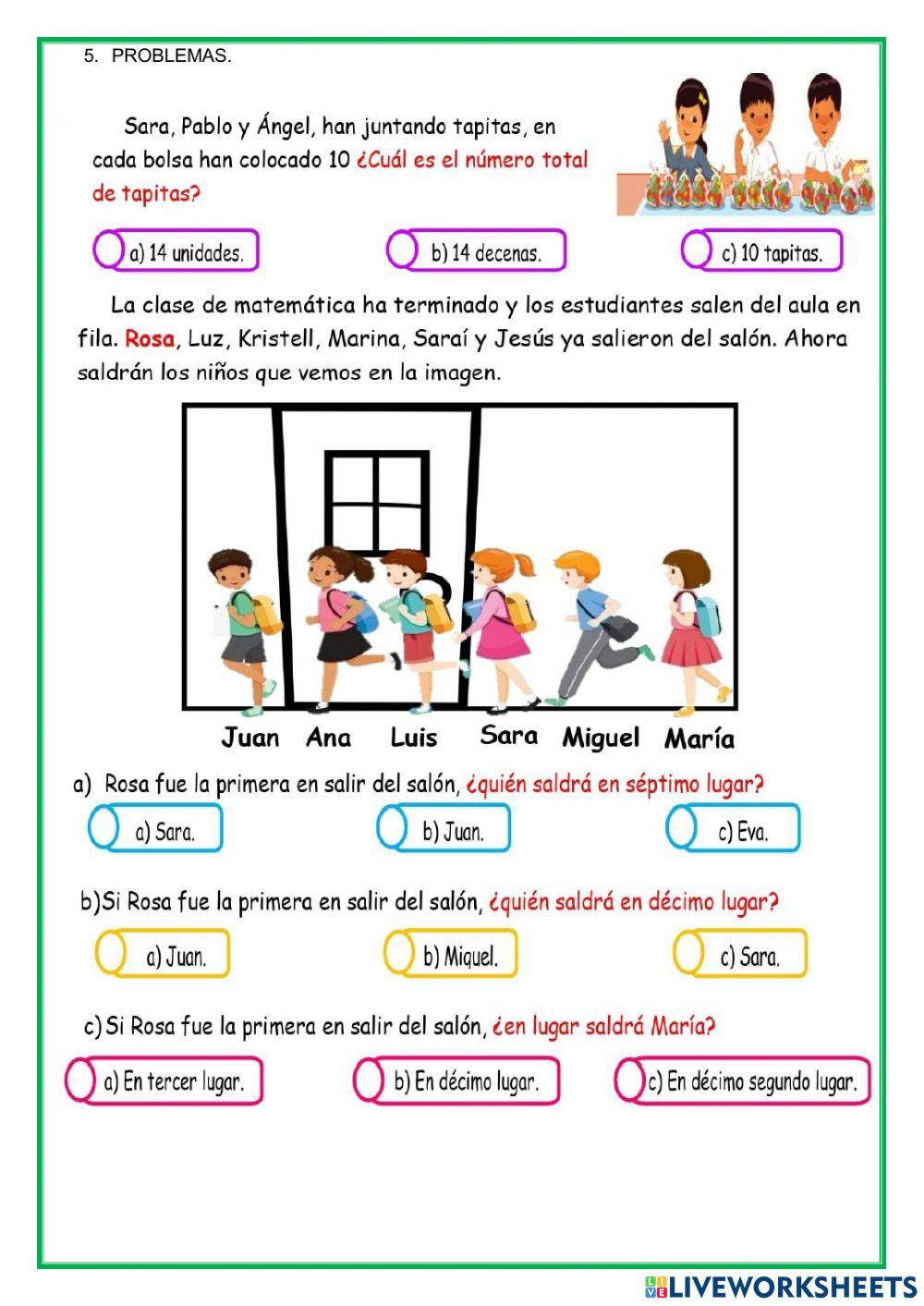 Evaluación de matematica