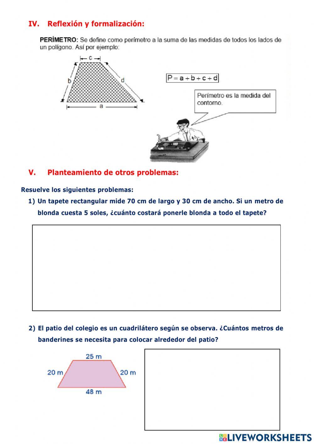 Jugamos midiendo el perímetro de objetos
