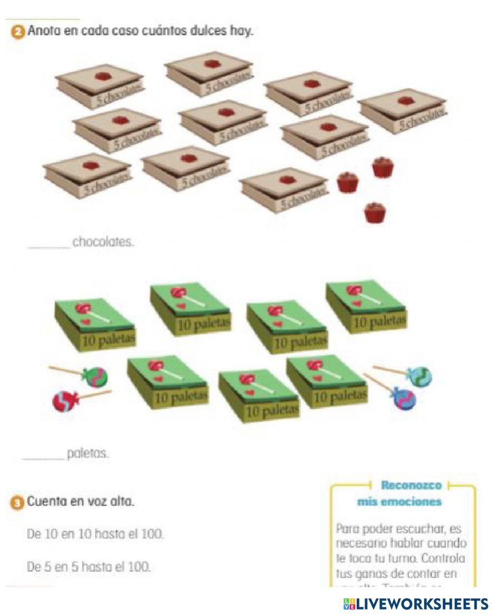 Conteo oral hasta el 100