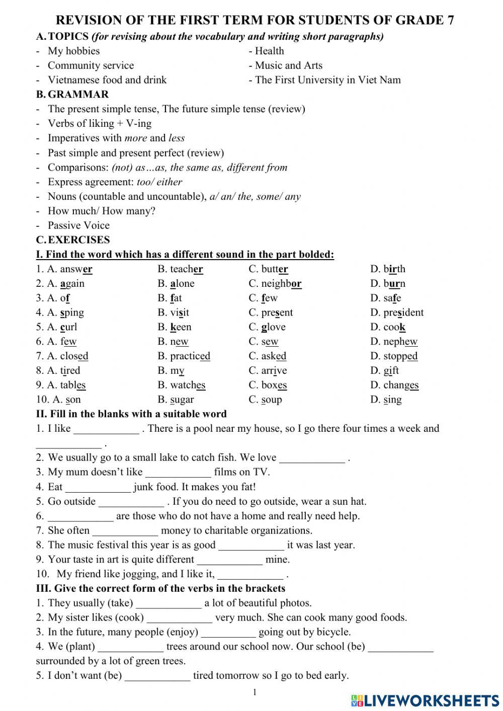 Câu hỏi ôn tập 7