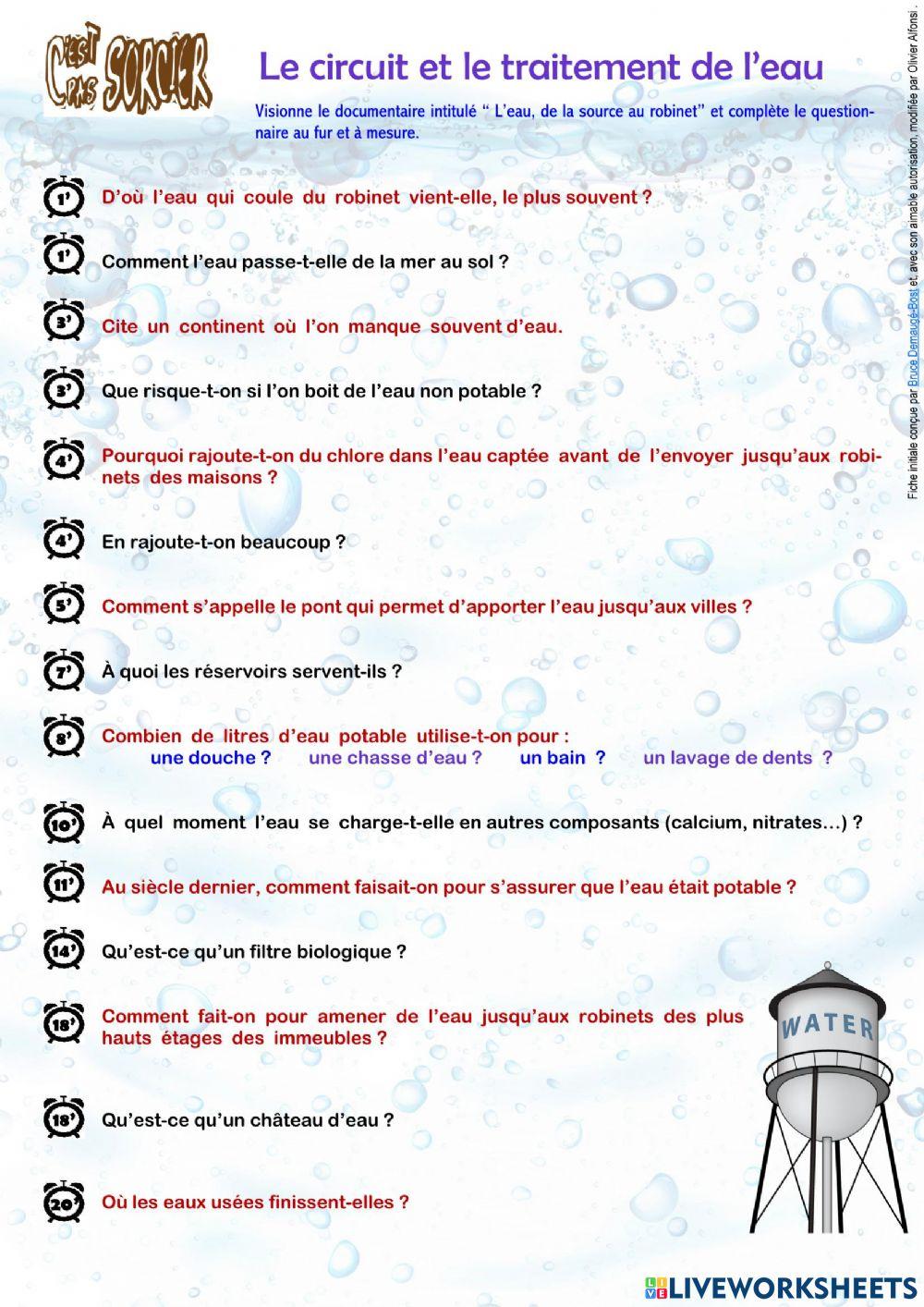 C'est pas sorcier - de la source au robinet - l'eau