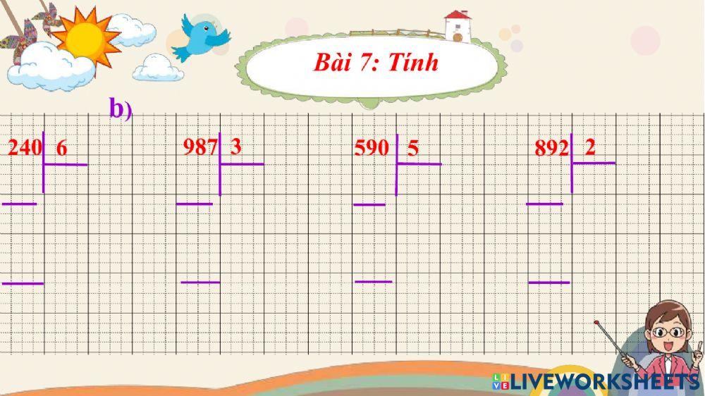 Đề ôn Toán số 1 Lớp 3A3