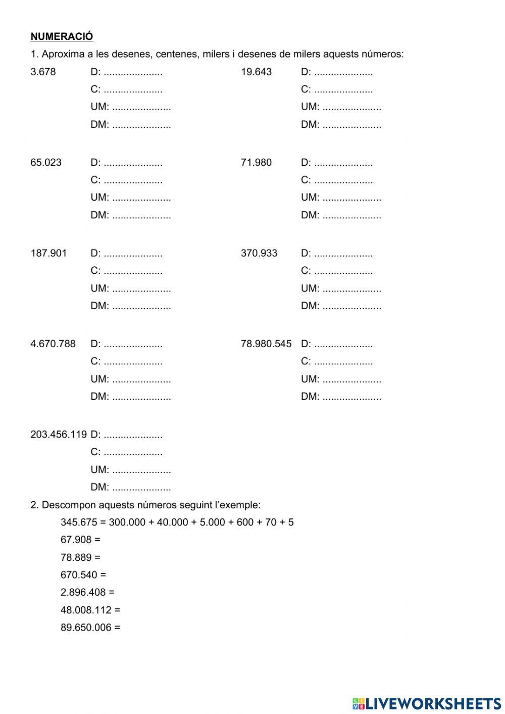 NUMERACIÓ.1r TRIMESTRE.1