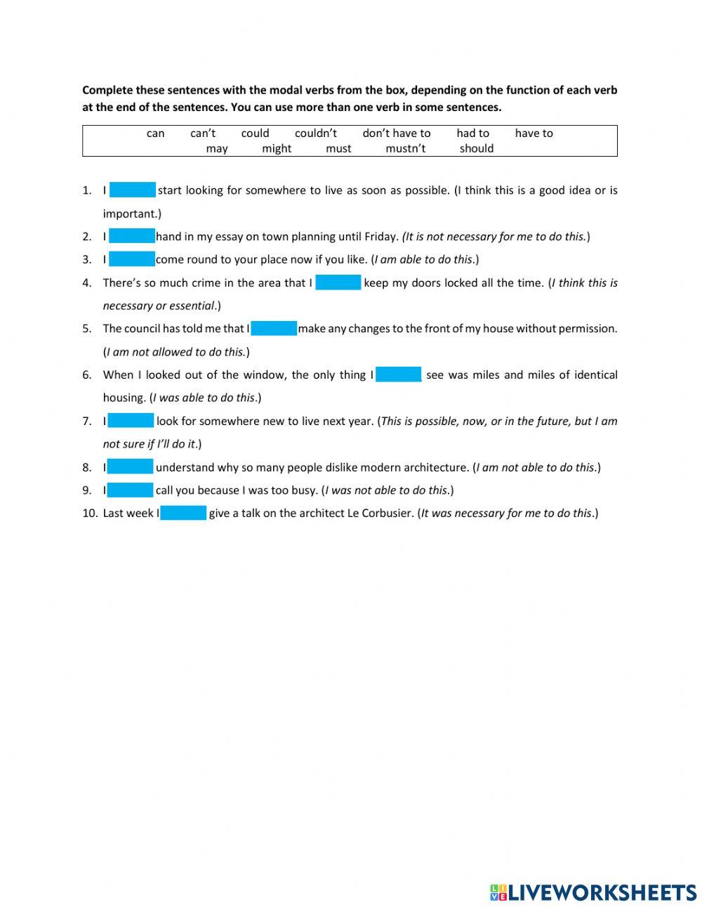 Complete 4-5 - wb - unit 10 - grammar&vocab