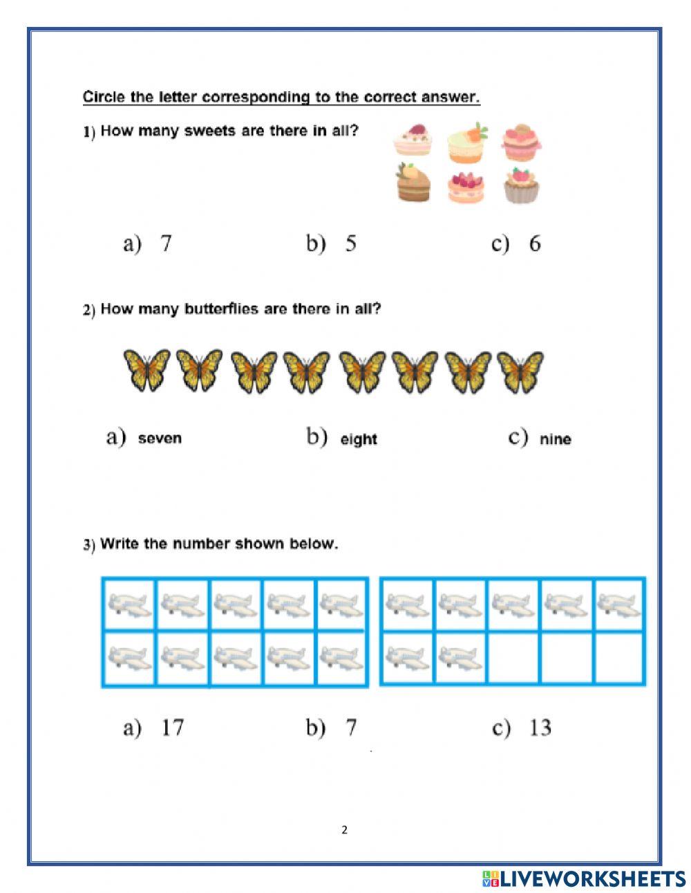 Mathematics Diagnostic Test