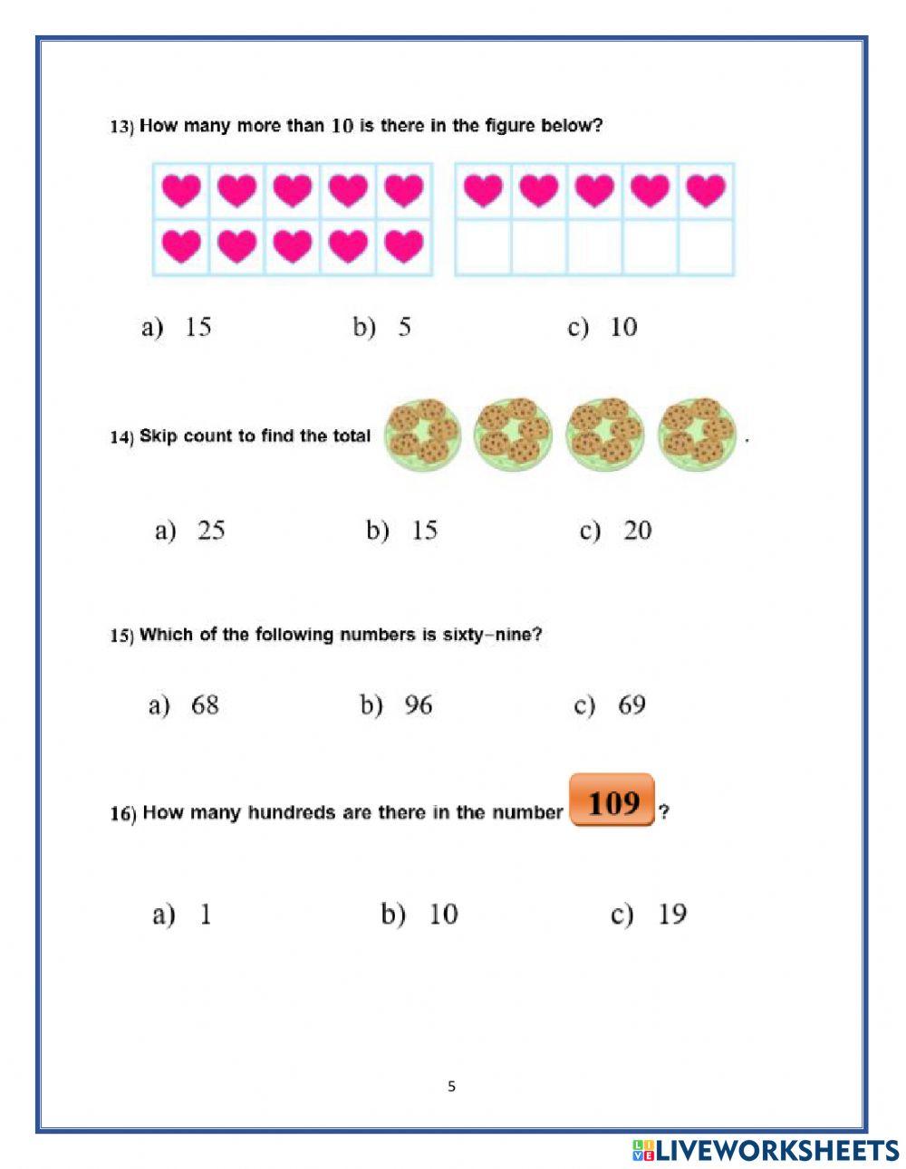 Mathematics Diagnostic Test