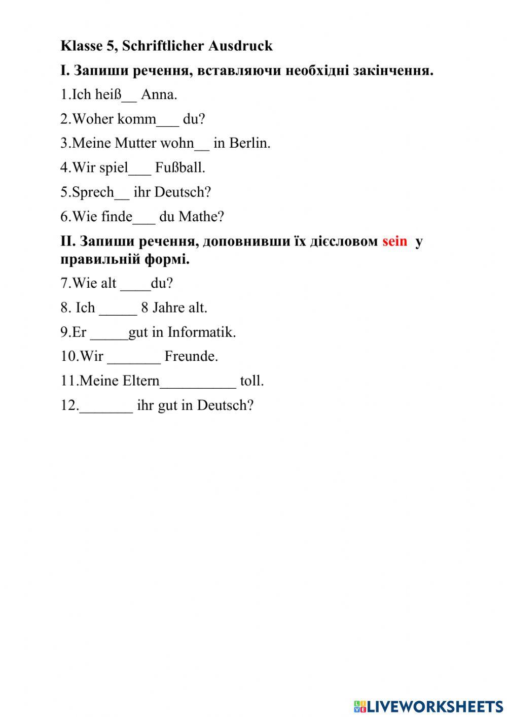 Konjugation der Verben