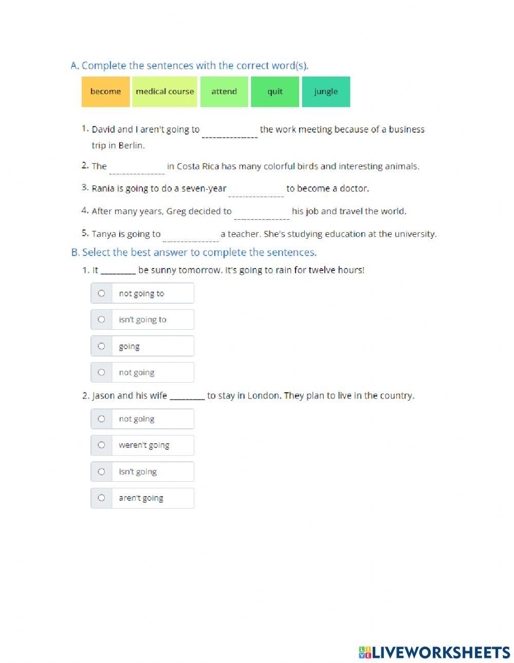 U12 L1 In the future Homework
