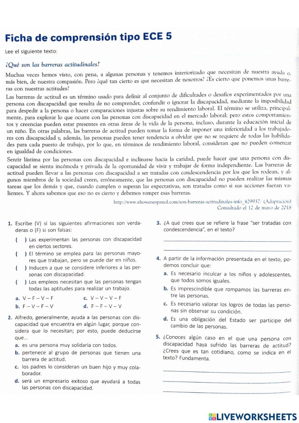 Comprención lectora