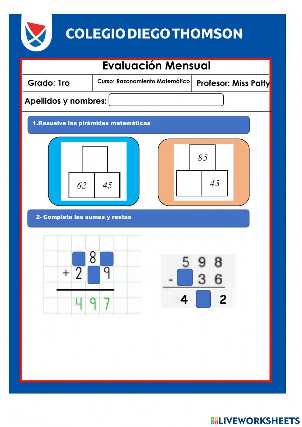 Evaluación Final  R.M.