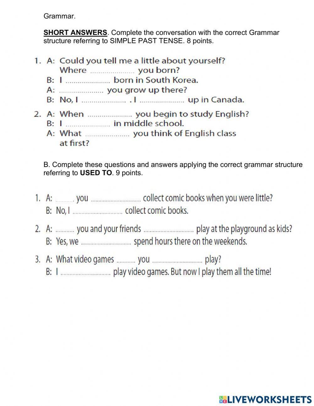 FINAL TEST. TOUCH INTERCHANGE 2. 
