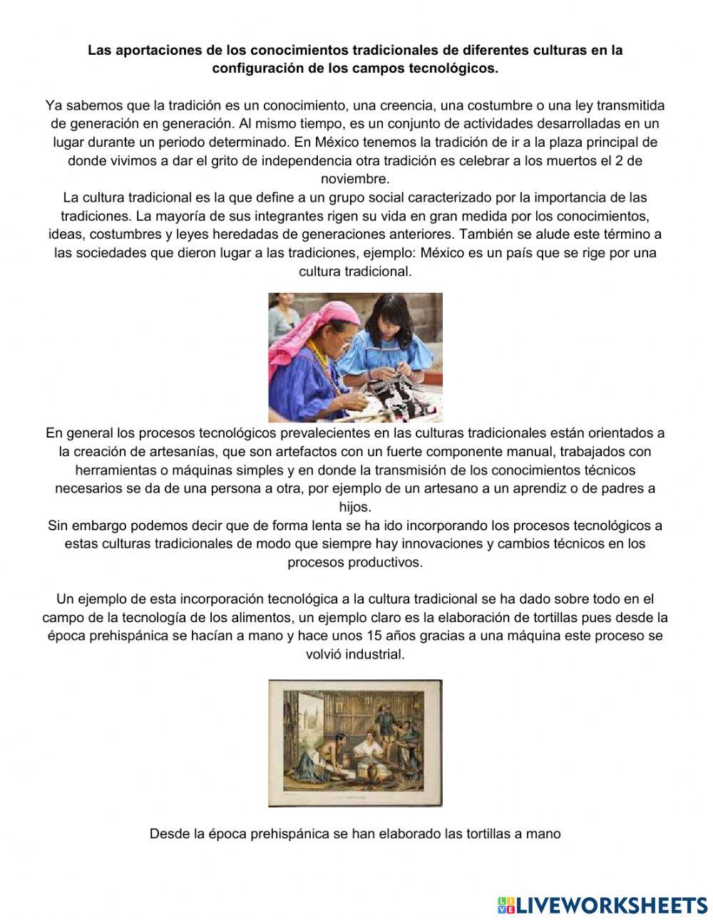 Aportaciones de los conocimientos tradicionales