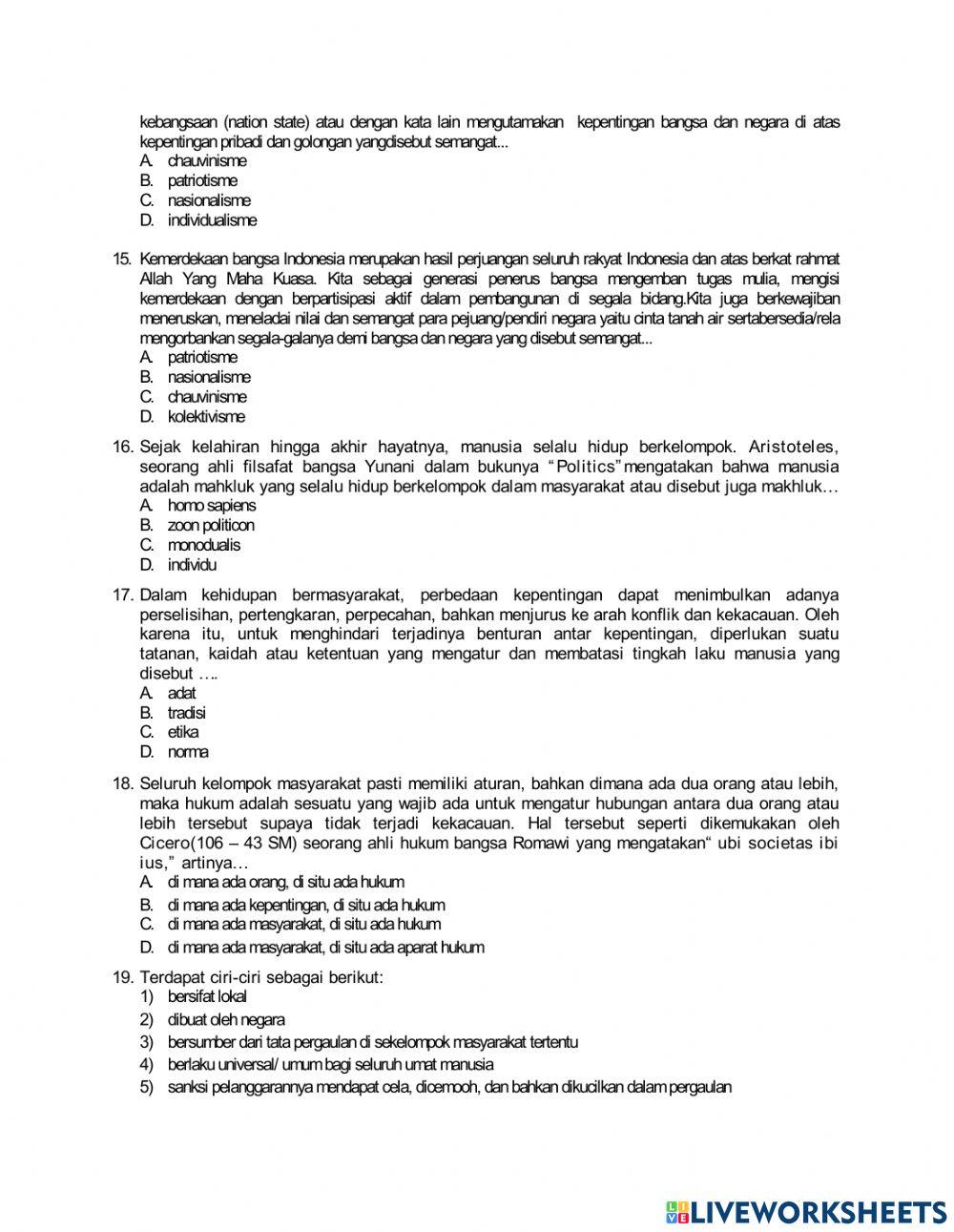 Soal Remedial PKn Klas VII