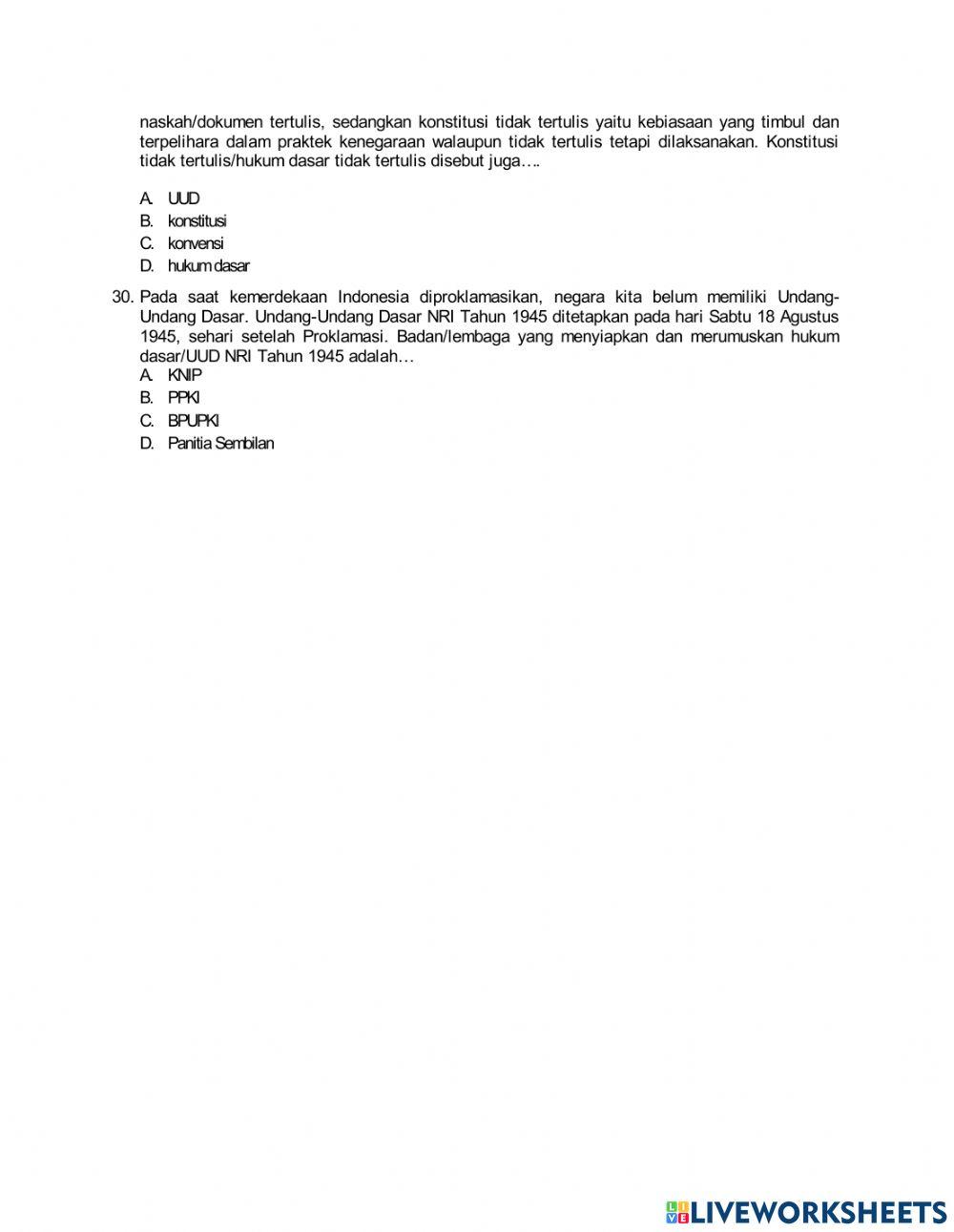 Soal Remedial PKn Klas VII