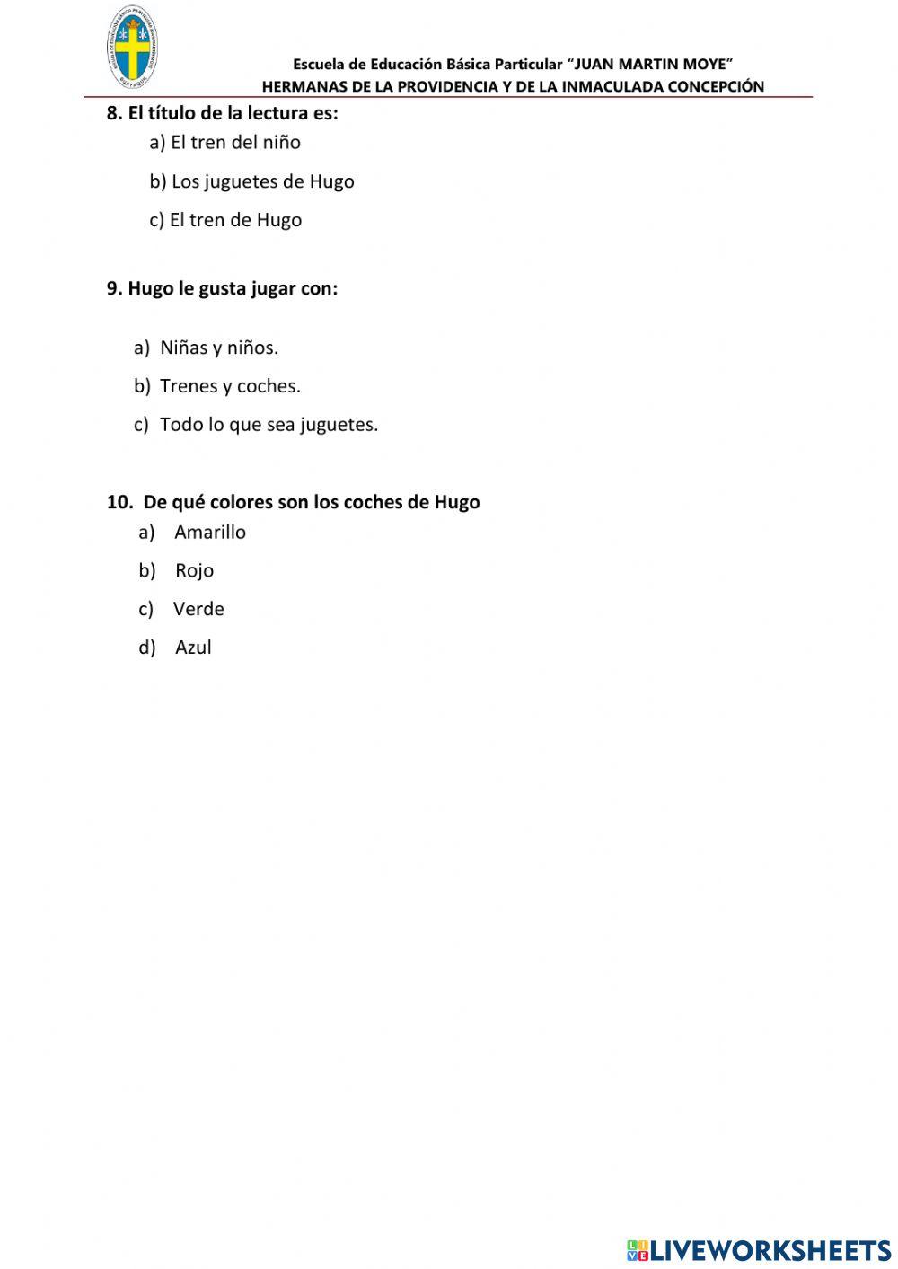 Prueba para ingreso de estudiantes