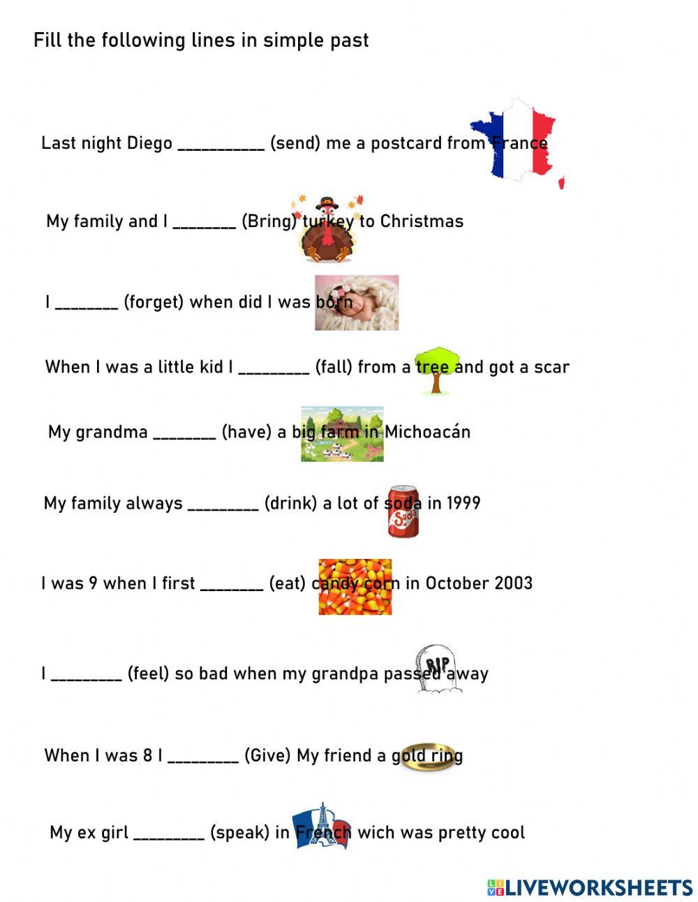 Simple past irregular verbs
