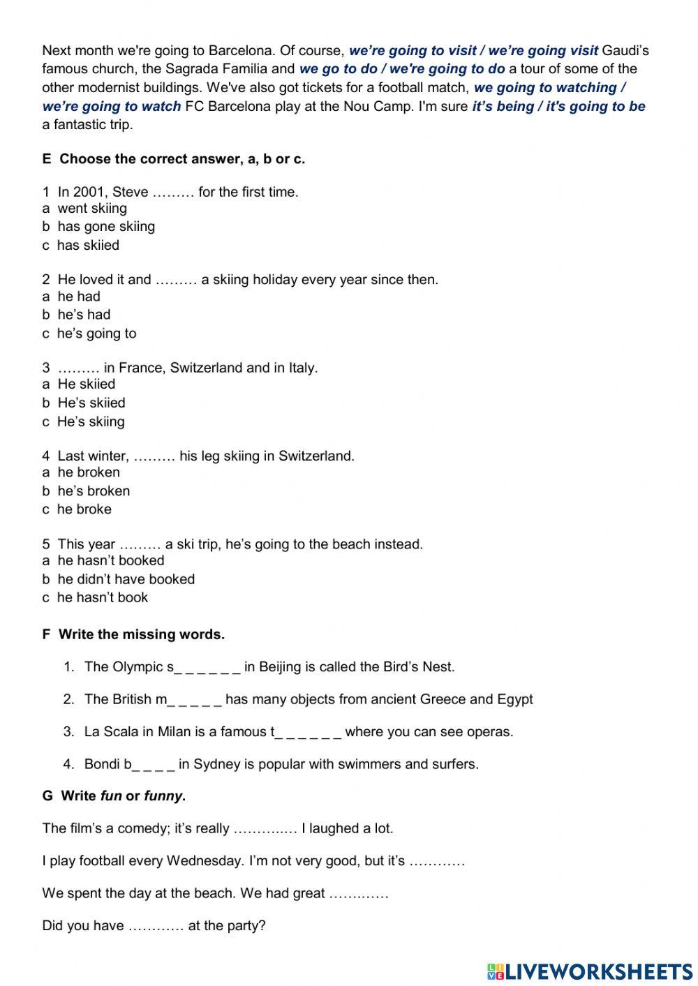 Global Elementary Unit 10