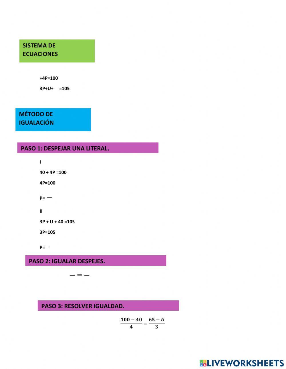 Método de igualación