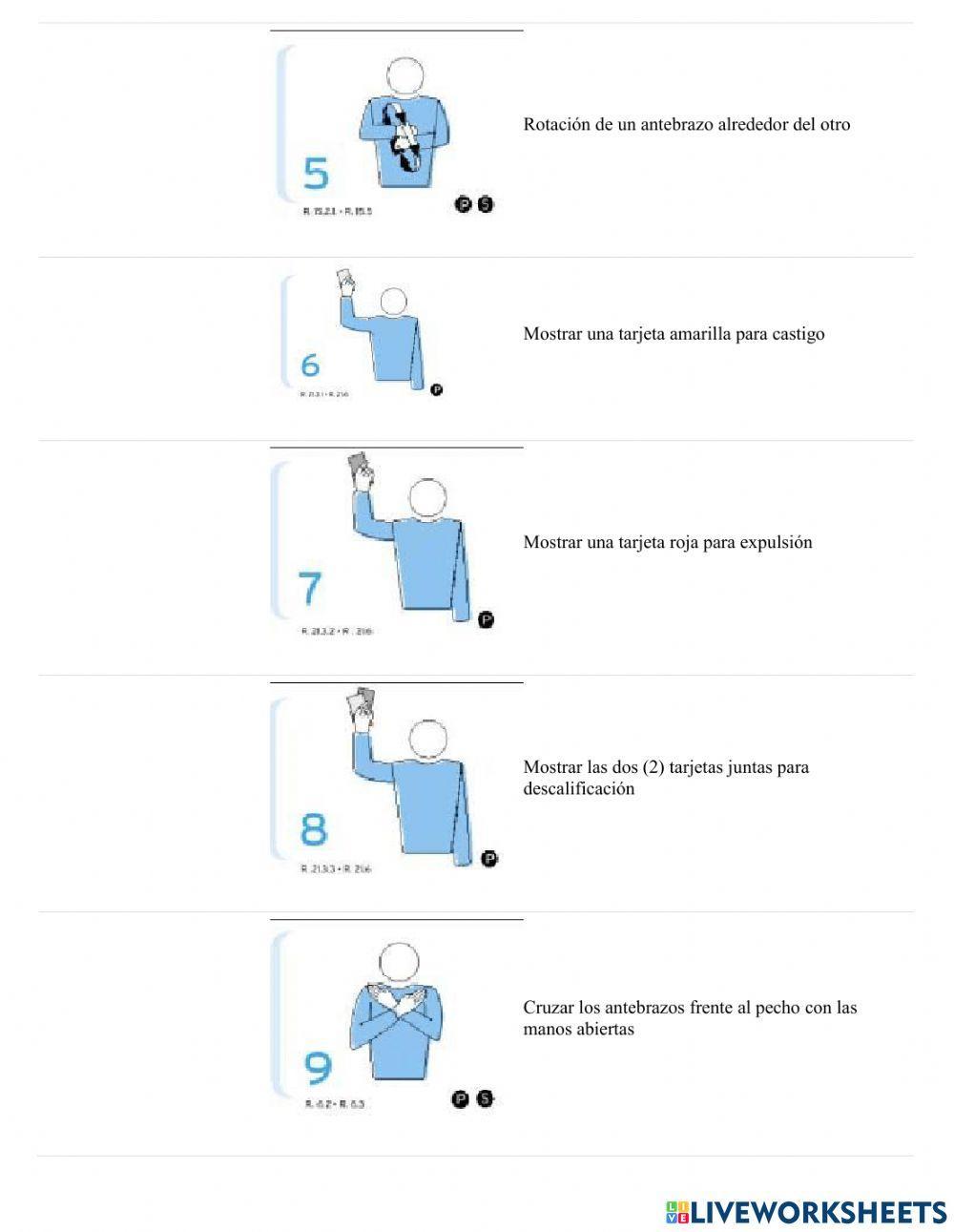 Señales de arbitraje del vóley