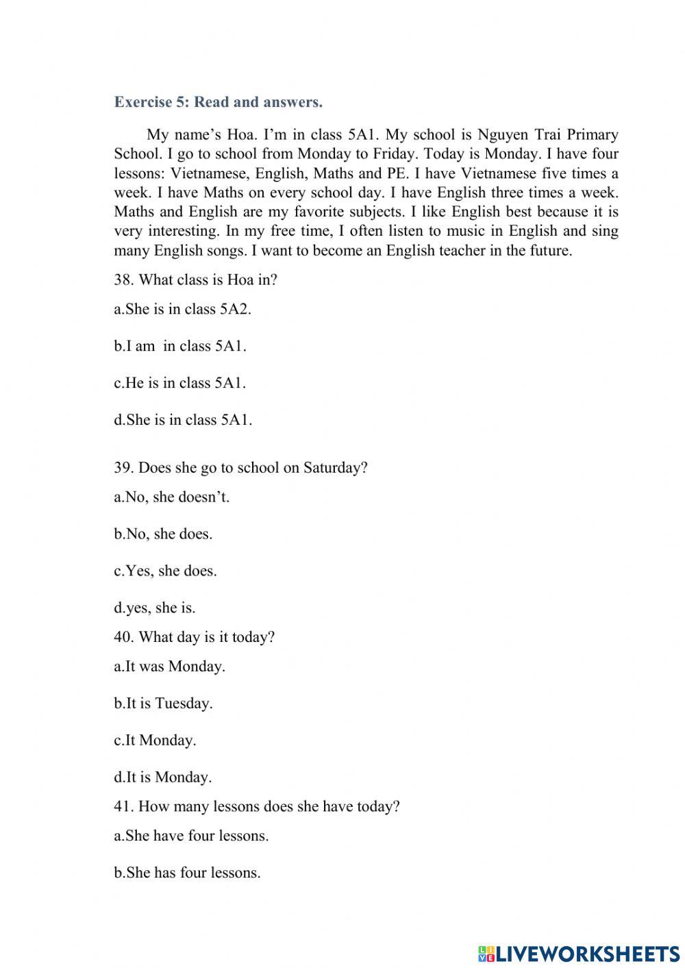 Review the first term 6( grade 5)