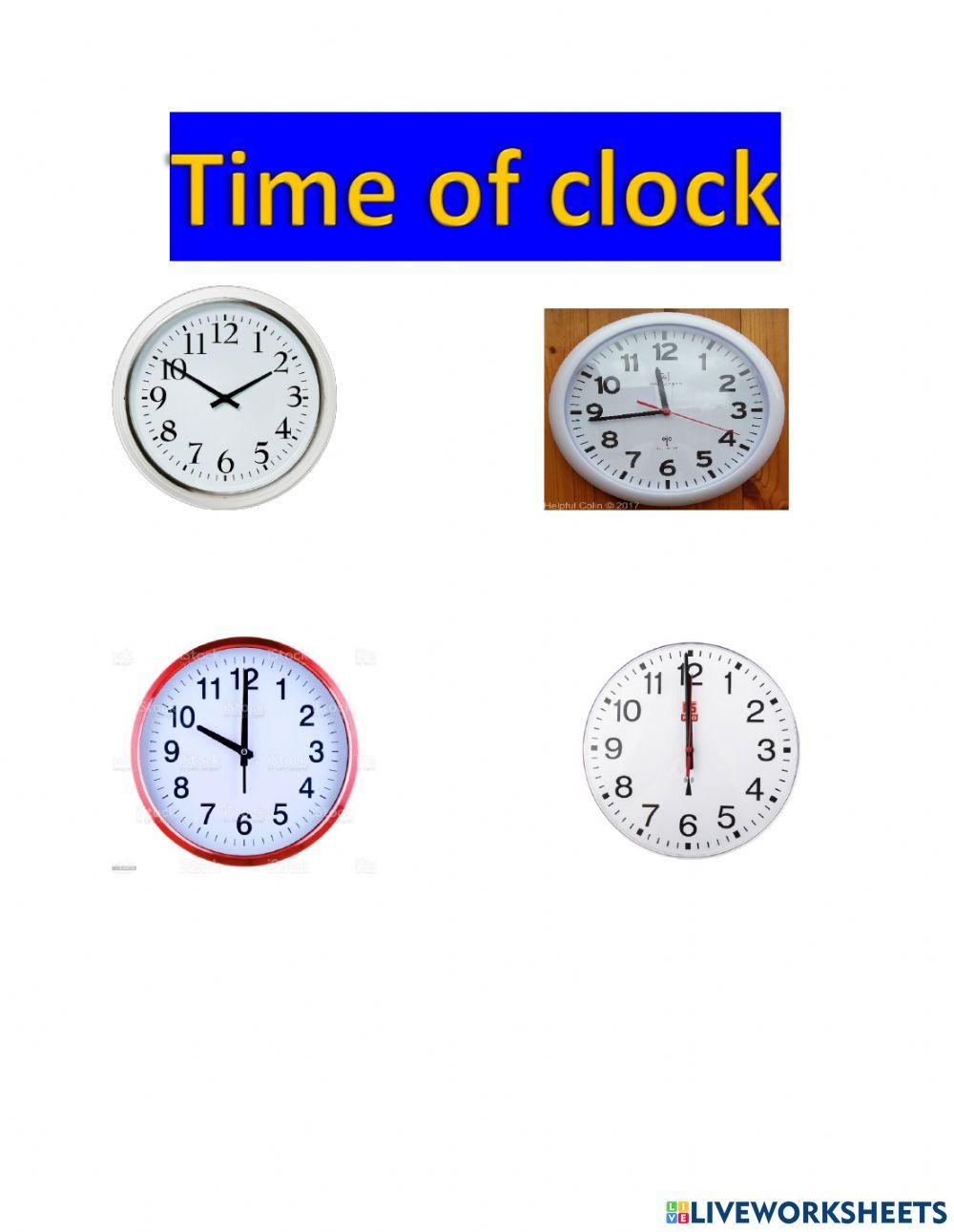 Time of clock