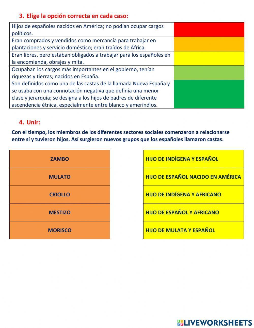 La organización en la américa colonial