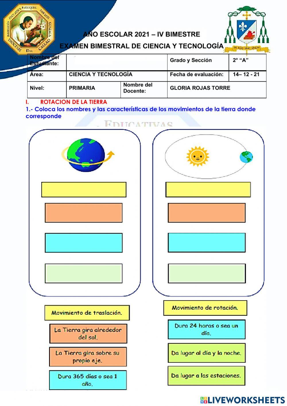 Evaluación de ciencias