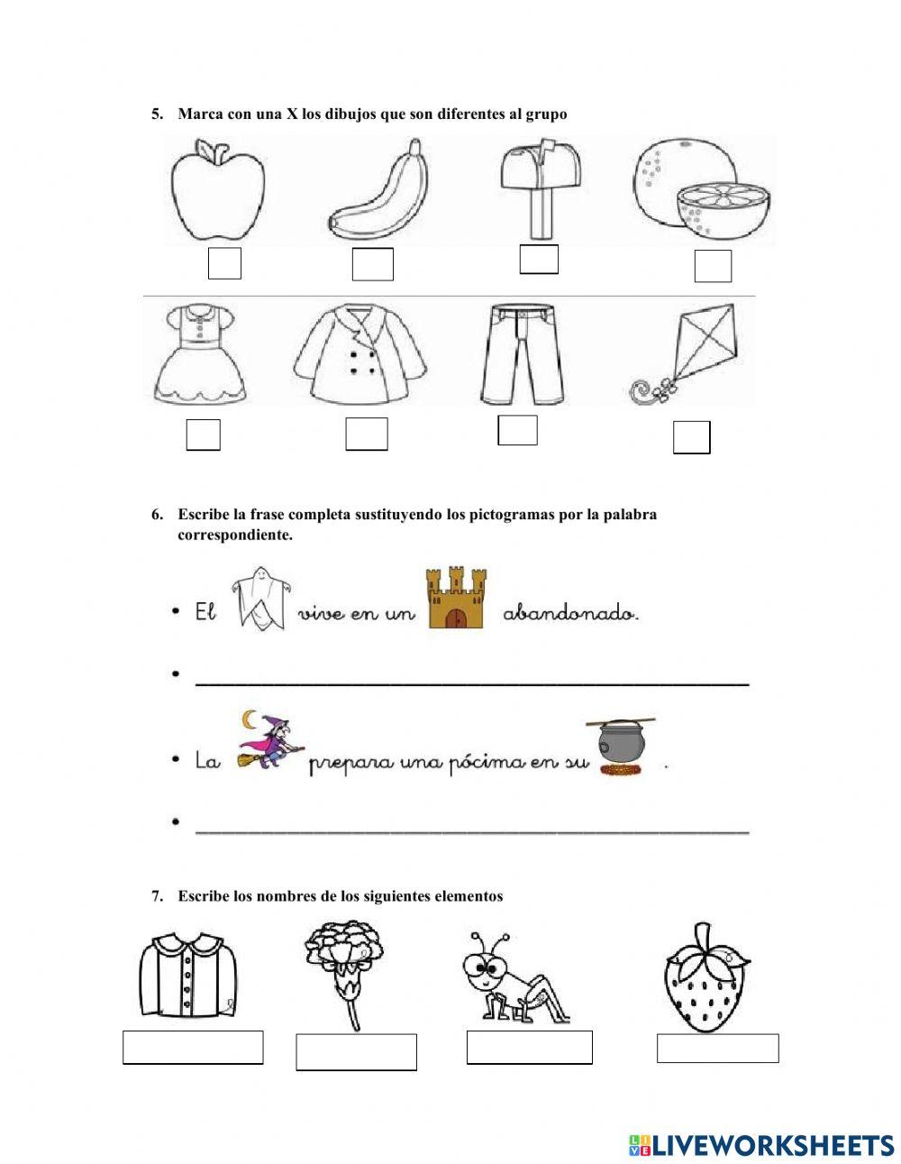 Examen de lenguaje 1° parcial 2° quimestre