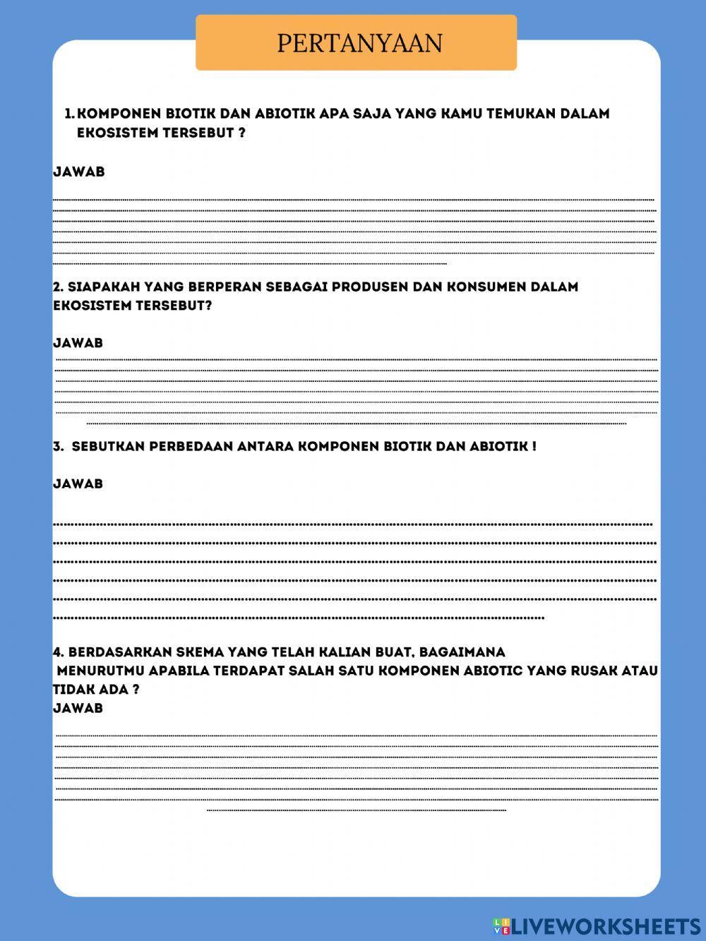 Interaksi Antar Makhluk Hidup dan Lingkungan