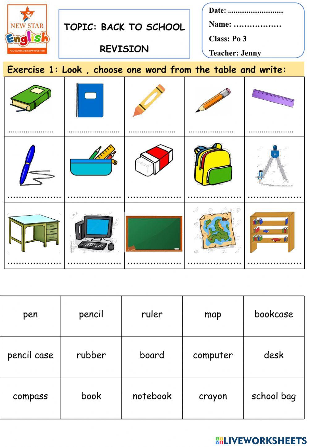 Back to School- Revision- Po 3