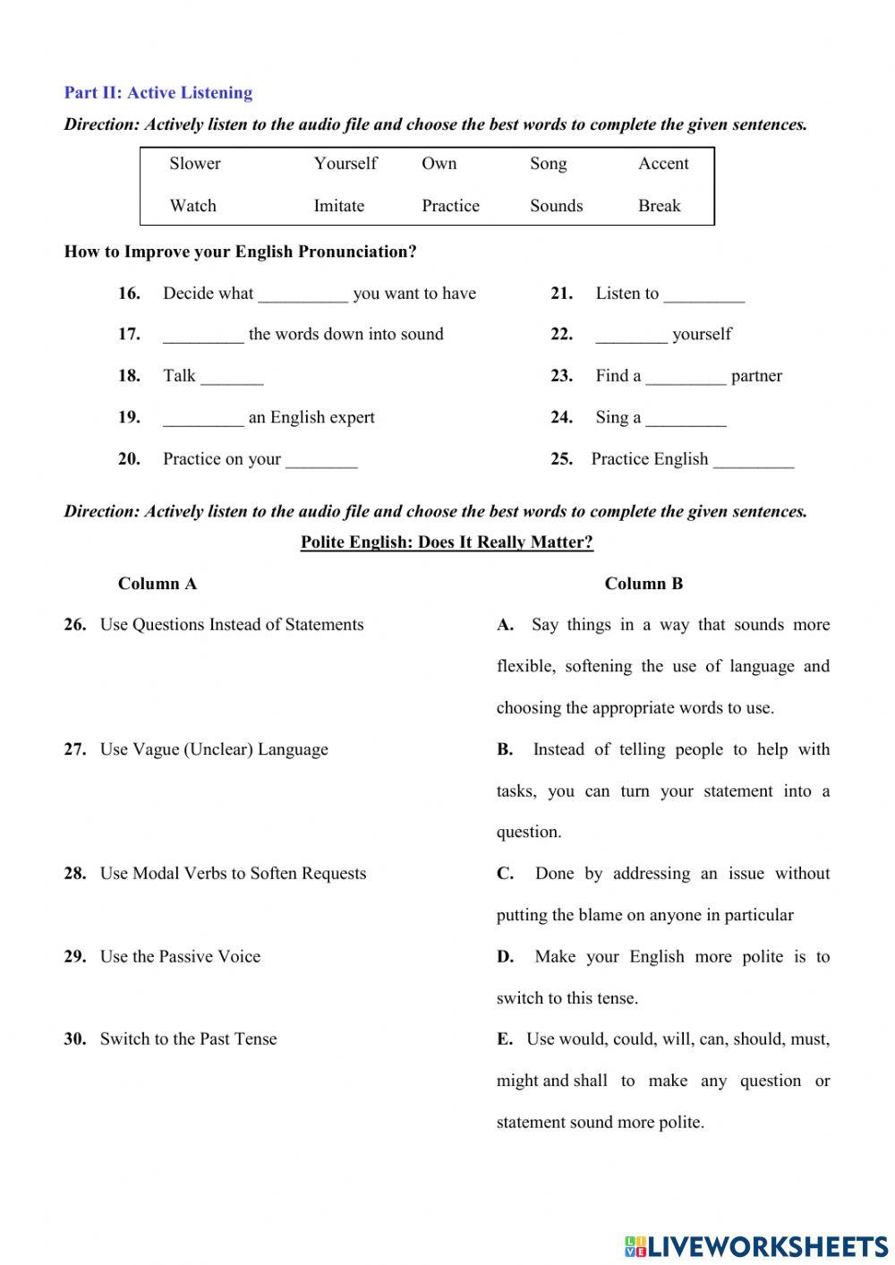 English Tips for Hospital Conversation