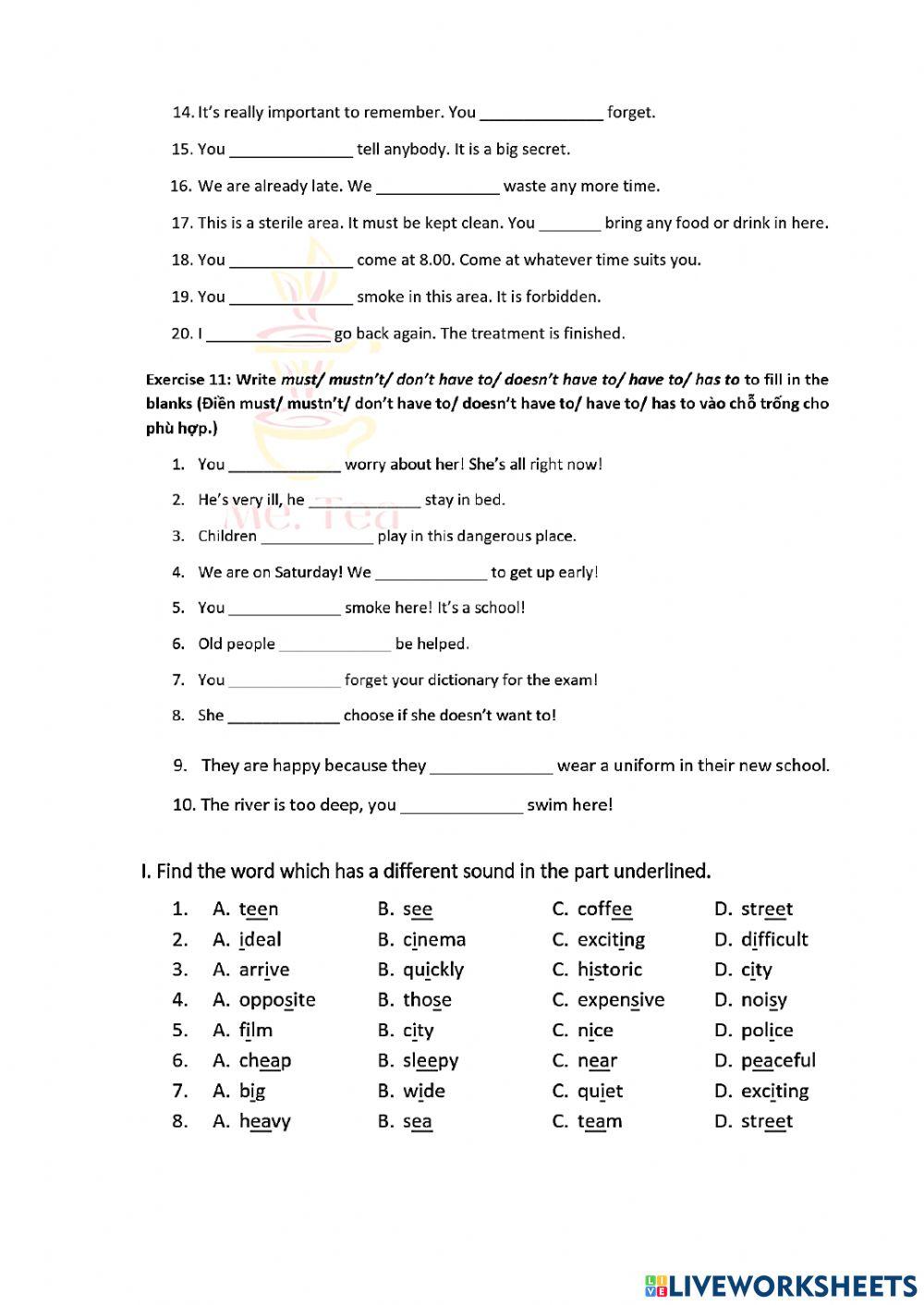 Grade 6 - Unit 6 - Modal Verb