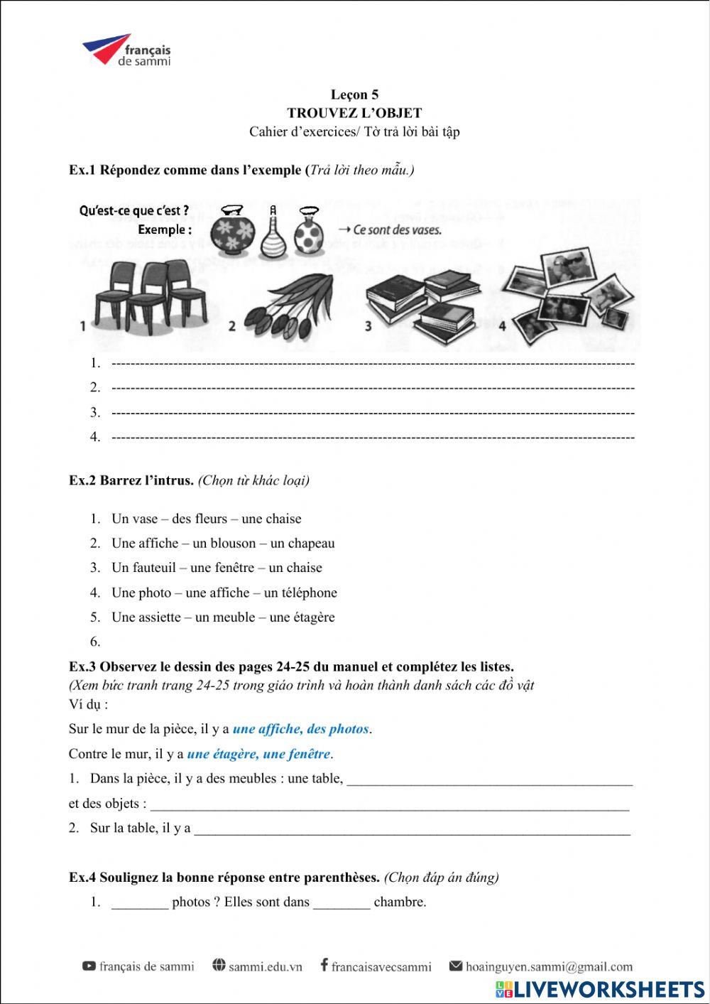 Le Nouveau Taxi 1 - Leçon 5 - Cahier d'exercices