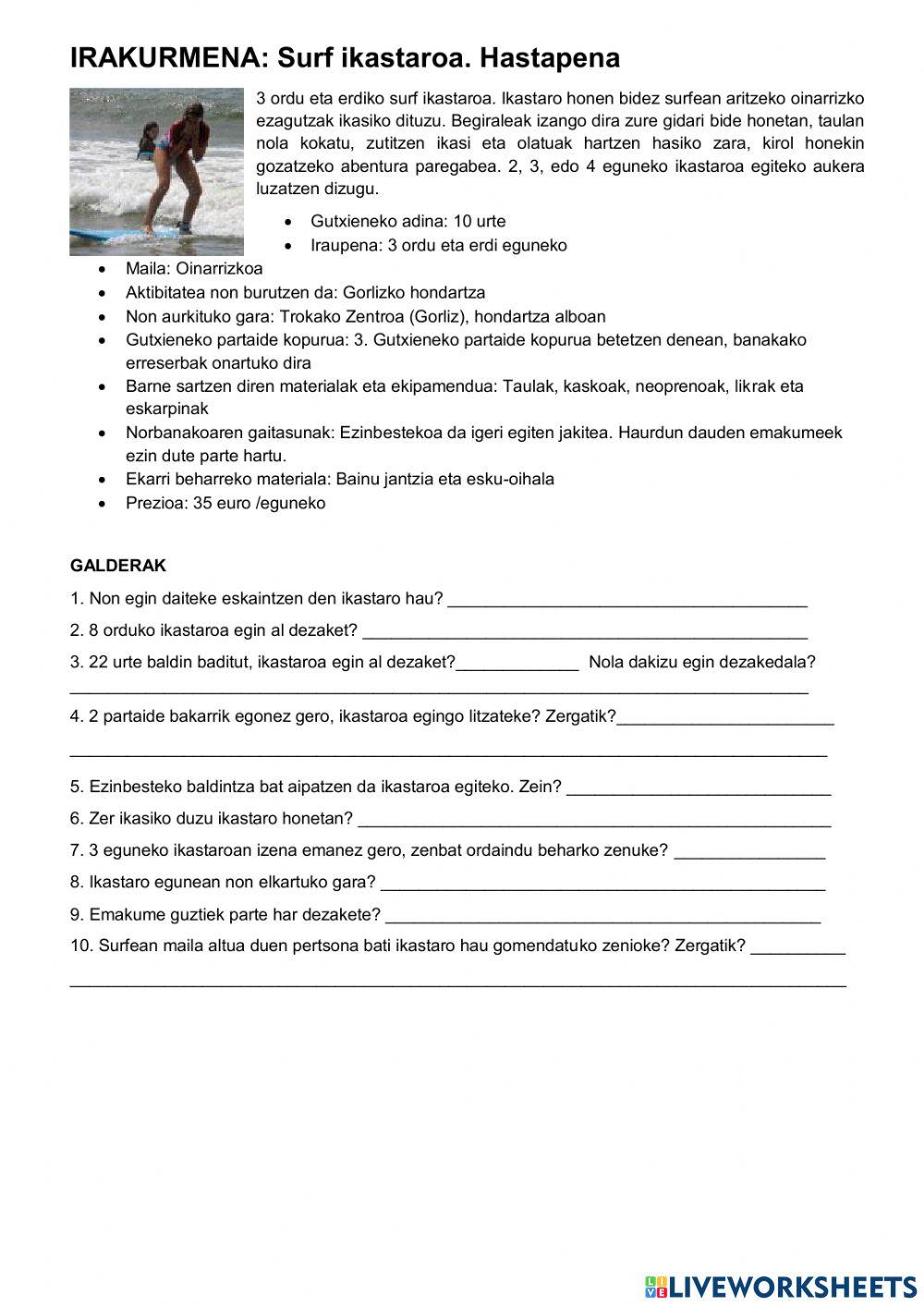 Ahozko eta idatzizko ulermena