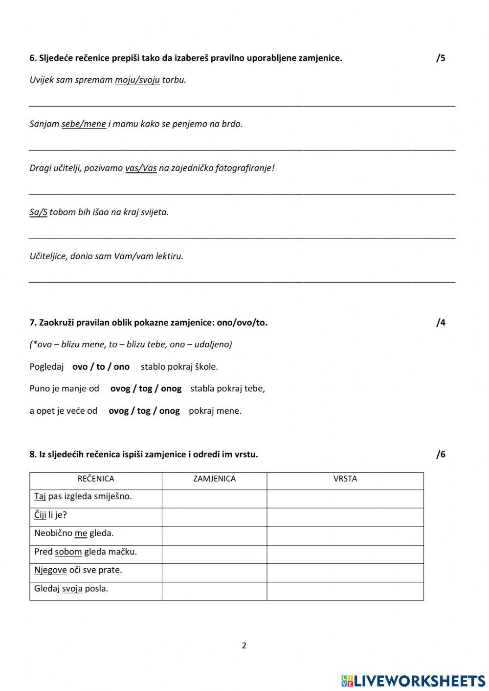 HJ6 Zamjenice i brojevi PP