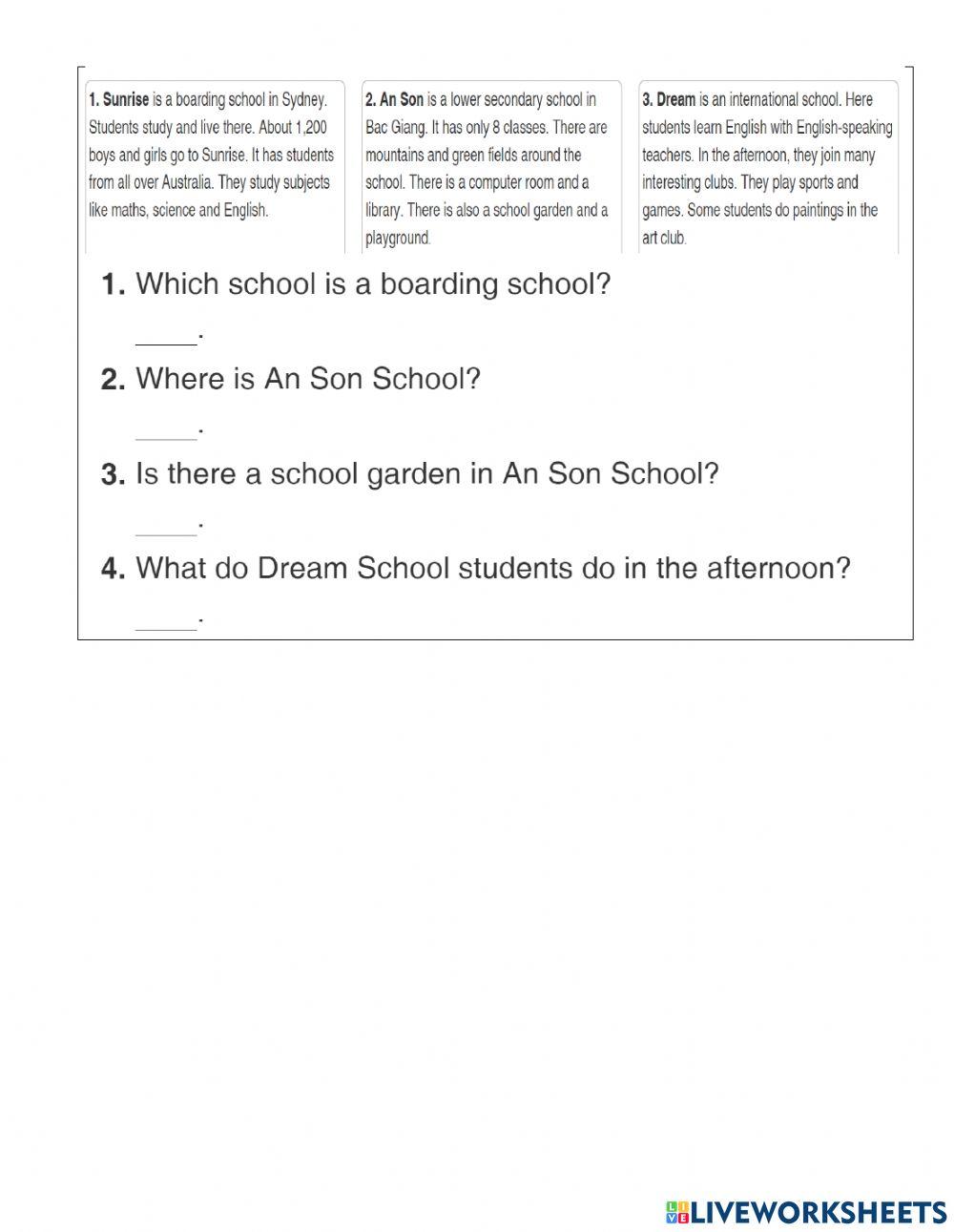 Unit 1 MY NEW SCHOOL GRADE 6