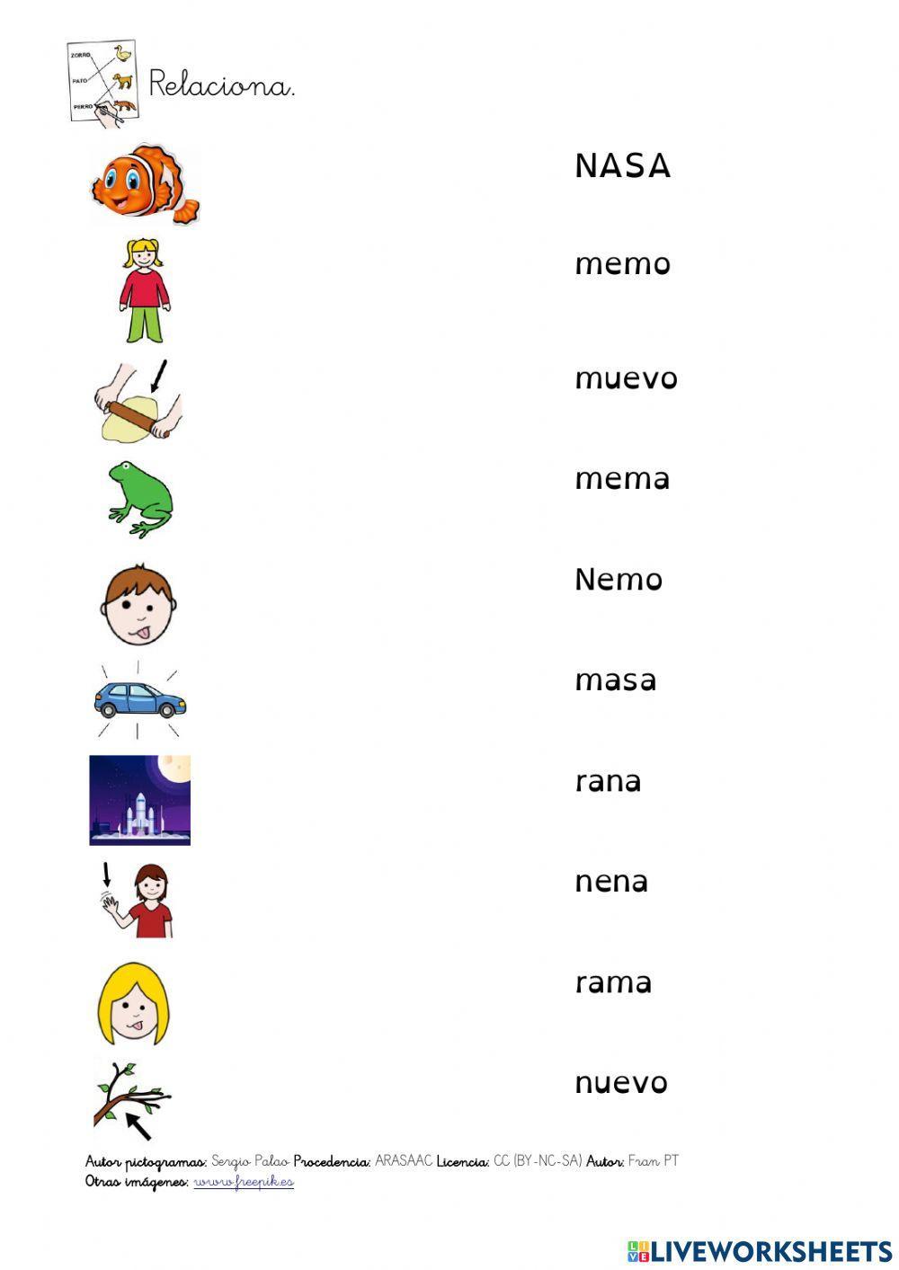 Diferenciar m-n en palabras parecidas 1.