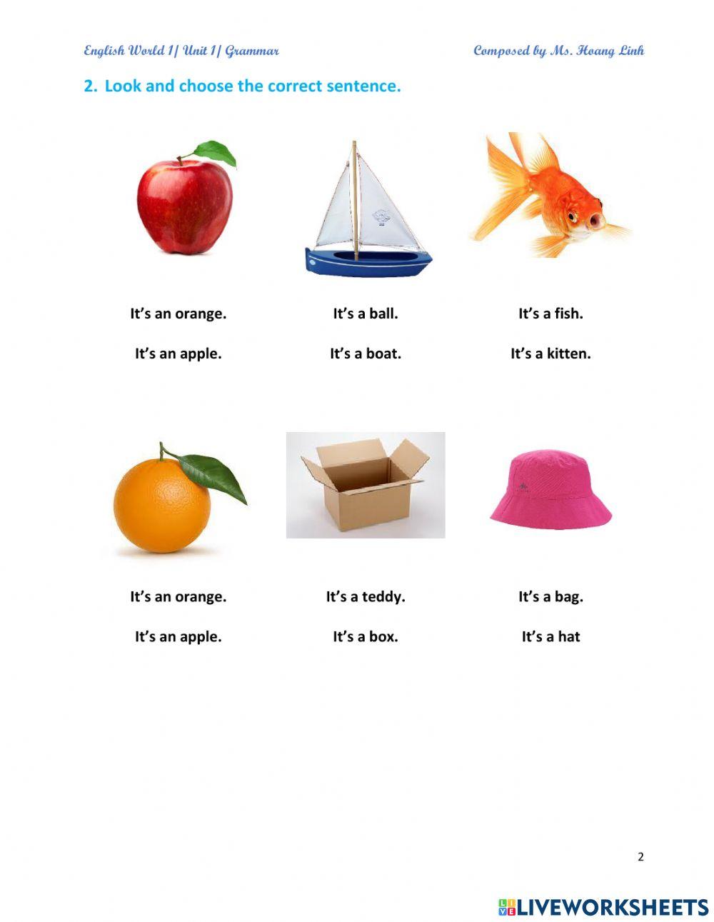 It is a ...? worksheet