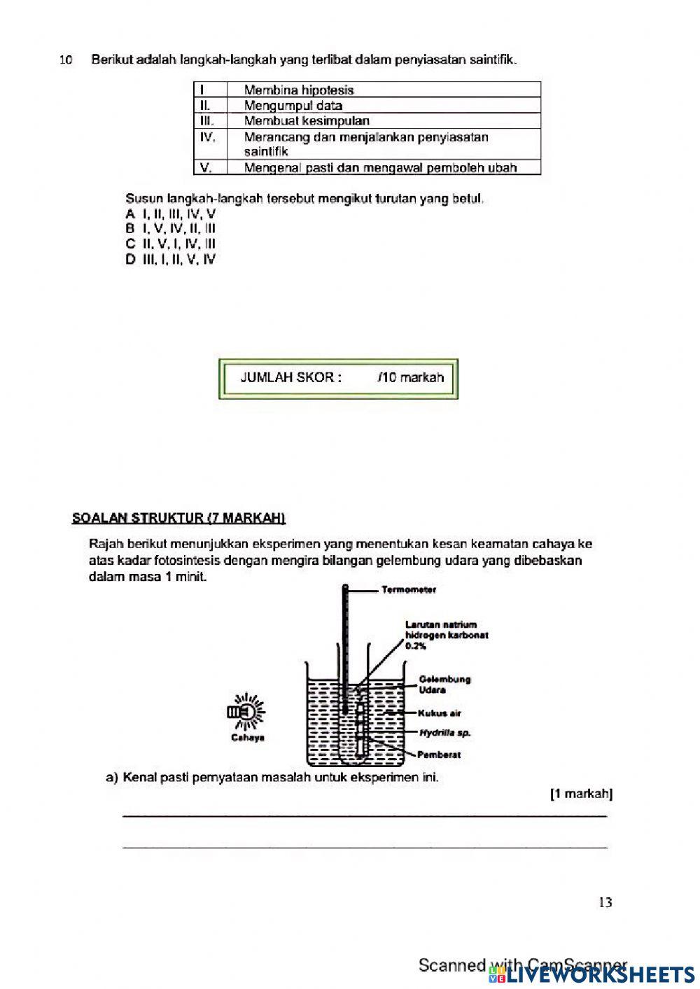 Modul Hebat edisi 2021 Biologi Tingkatan 4 Bab 1