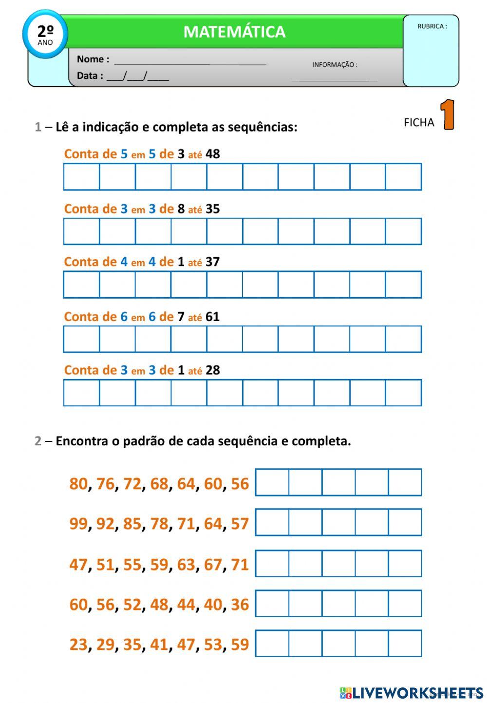 Matemática 2ºano