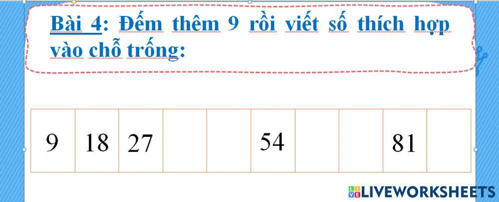 Bảng nhân 9