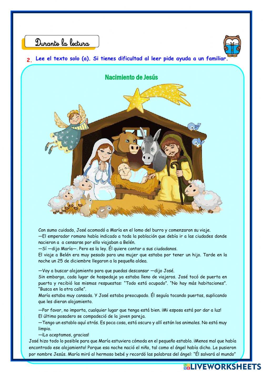 Leemos el Nacimiento de Jesús