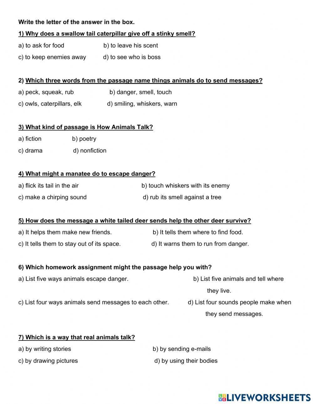 Reading 2nd Period Exam
