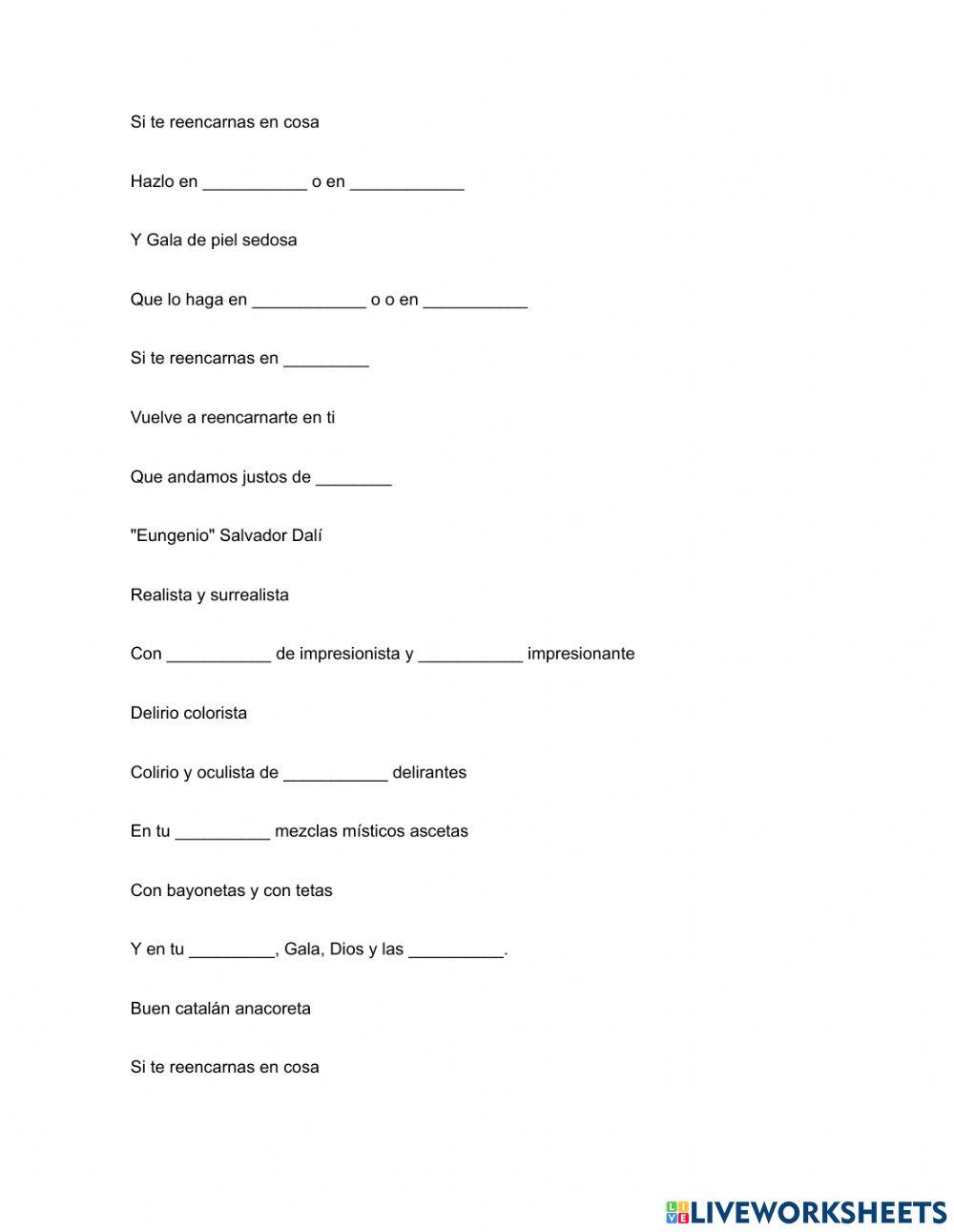 Dali - Cancion Mecanografíalo