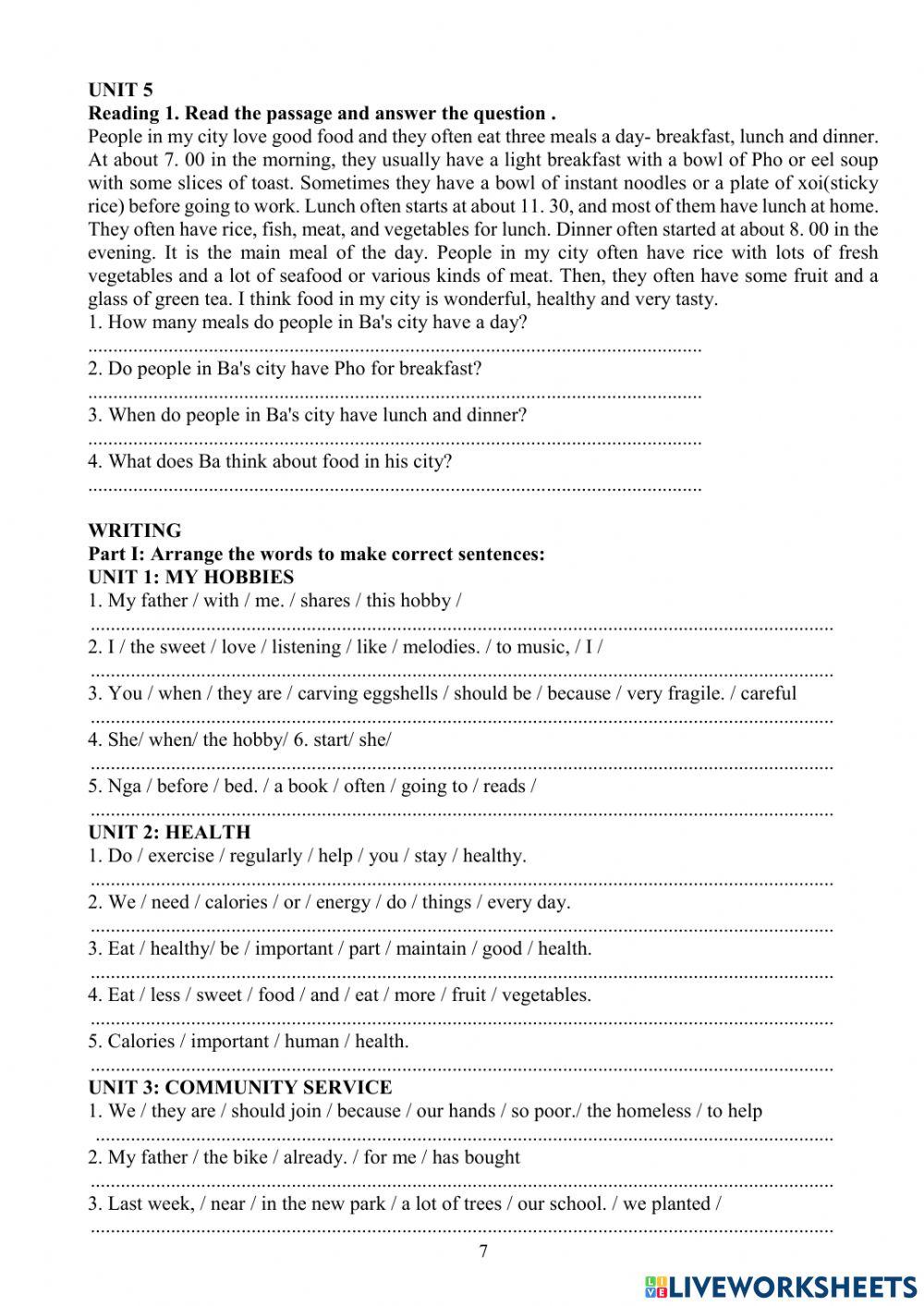 G7 first term revision